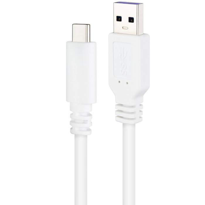 Nanocable Cable USB 2.0 USB-C a USB-A 1.5m Blanco 3A